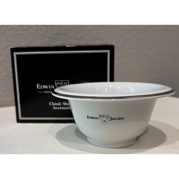 Edwin Jagger Ivory Porcelain Shaving Bowl NEW - Picture 1 of 3